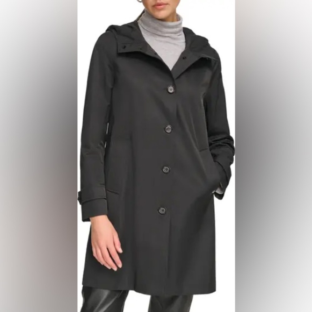 Calvin Klein Water Resistant A-Line Trench Coat